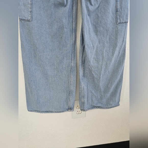 Agolde Minka Light Blue Wide Leg Cargo Jeans Size 27 - Picture 13 of 15